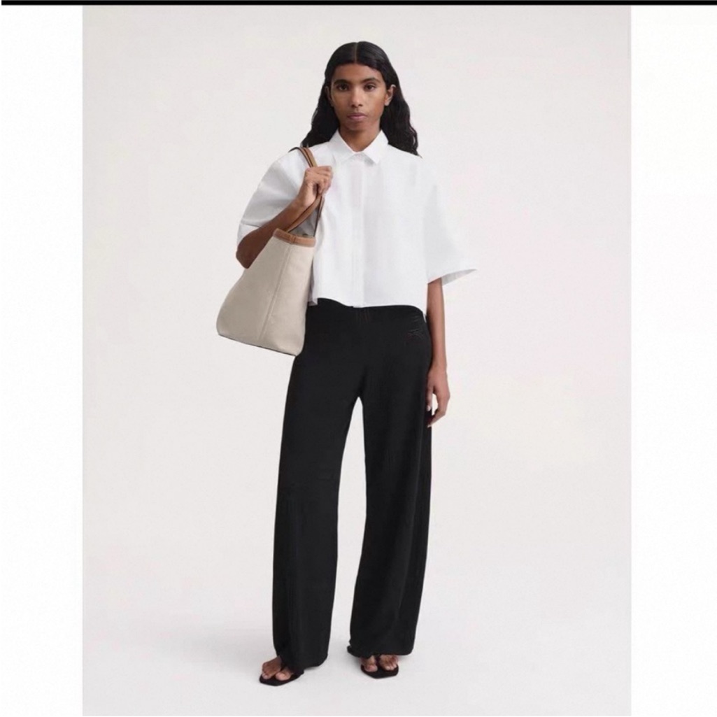 Toteme Black Wide-Leg Pants